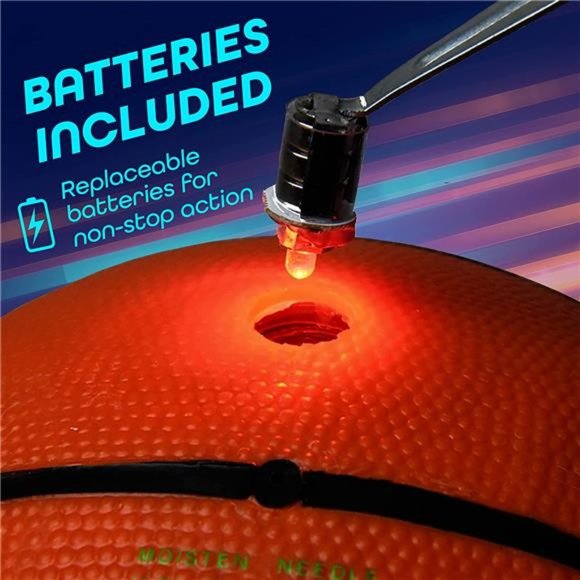 Glow in The Dark Basketball for Teen Boy - Glowing Red Basket Ball - Picture 4 of 5